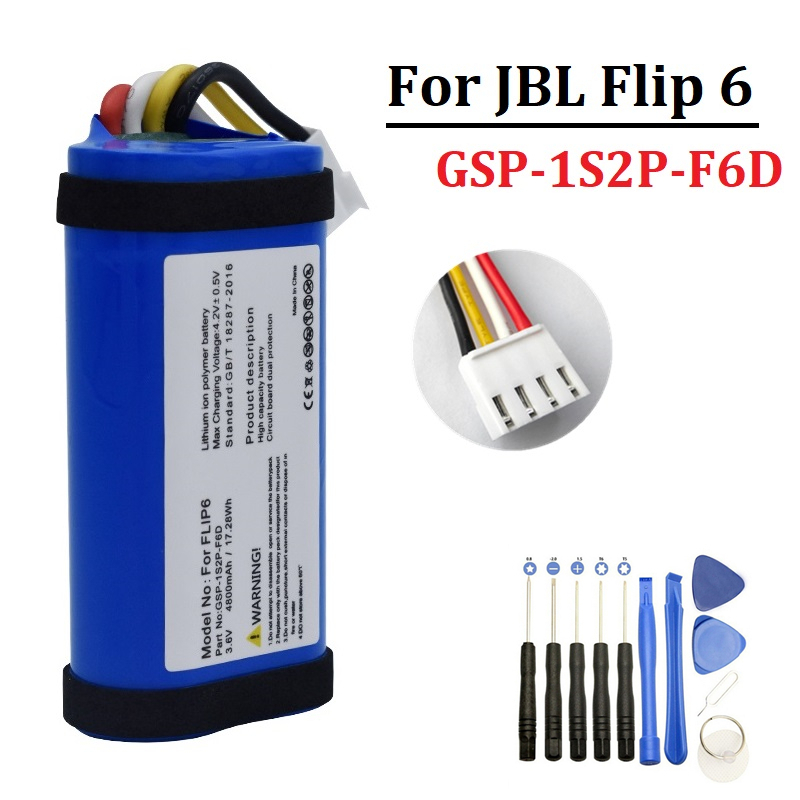 Jbl Speaker Flip 6 - Bateria de 4800mah para jbl flip